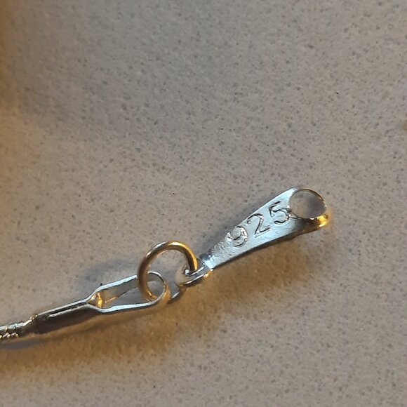 Brand New 925 Silver Chain with Stone - Picture 2 of 2